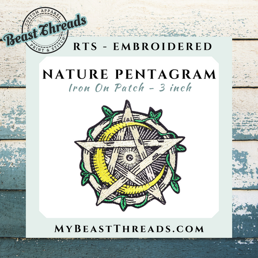 Nature Pentagram Embroidered Patch