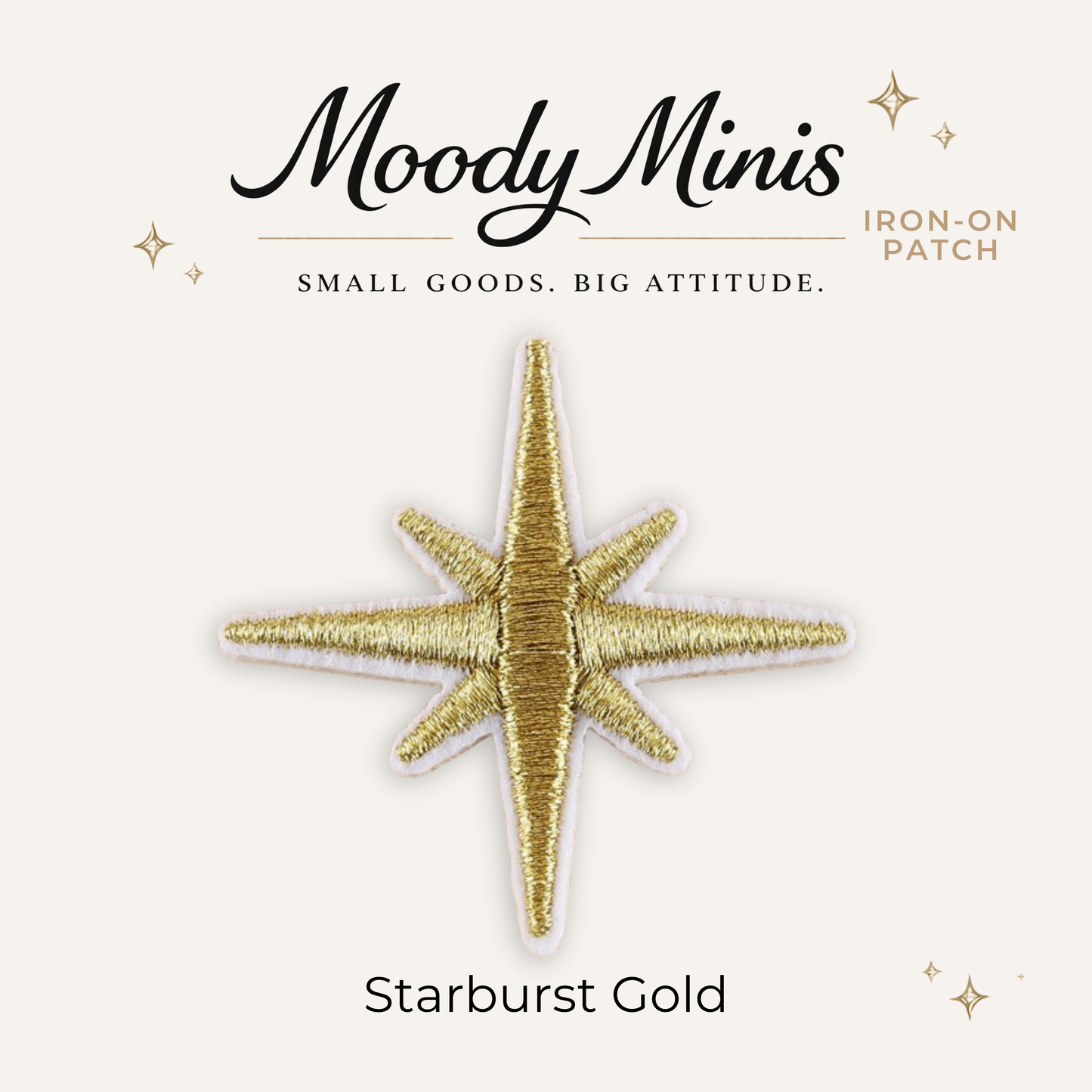 Starburst Gold Embroidered Patch