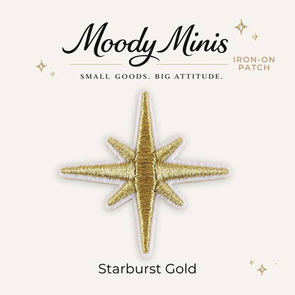 Starburst Gold Embroidered Patch