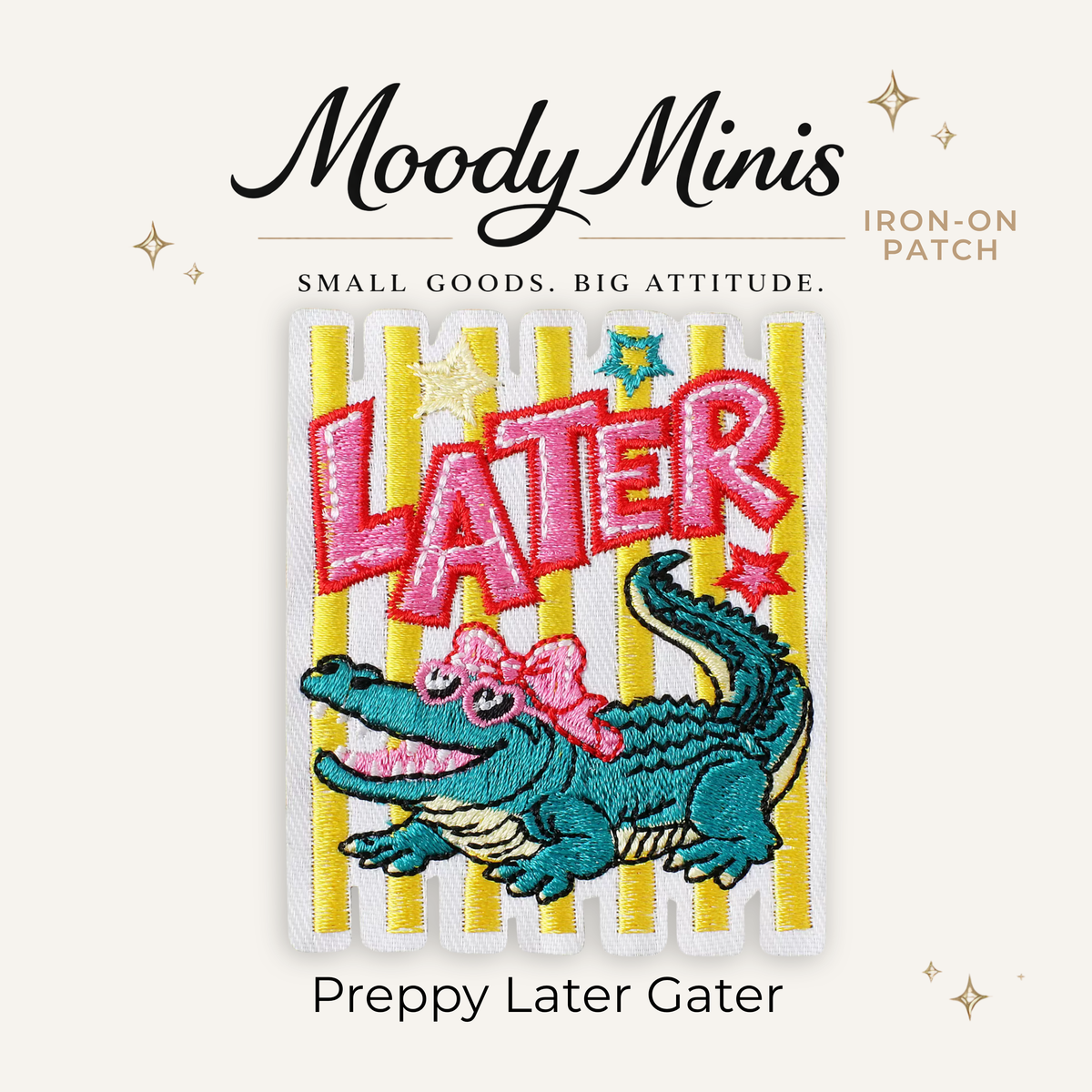 Preppy Later Gator Embroidered Patch