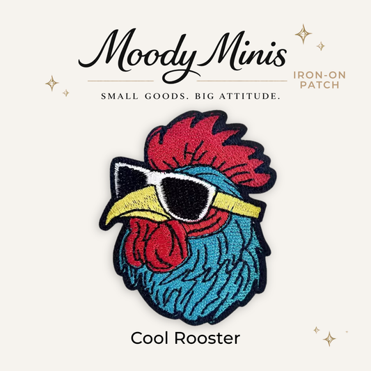 Cool Rooster Embroidered Patch