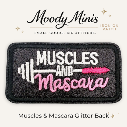 Muscles & Mascara Glitter Embroidered Patch