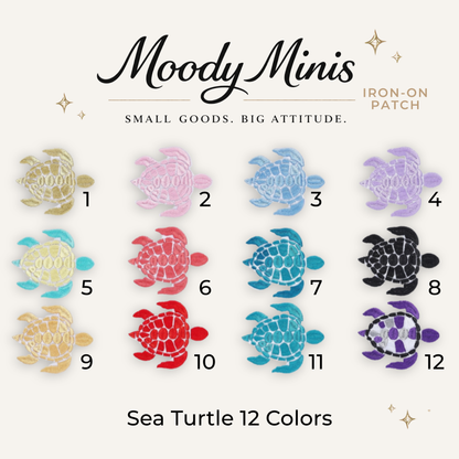 Sea Turtle 12 Colors Embroidered Patch