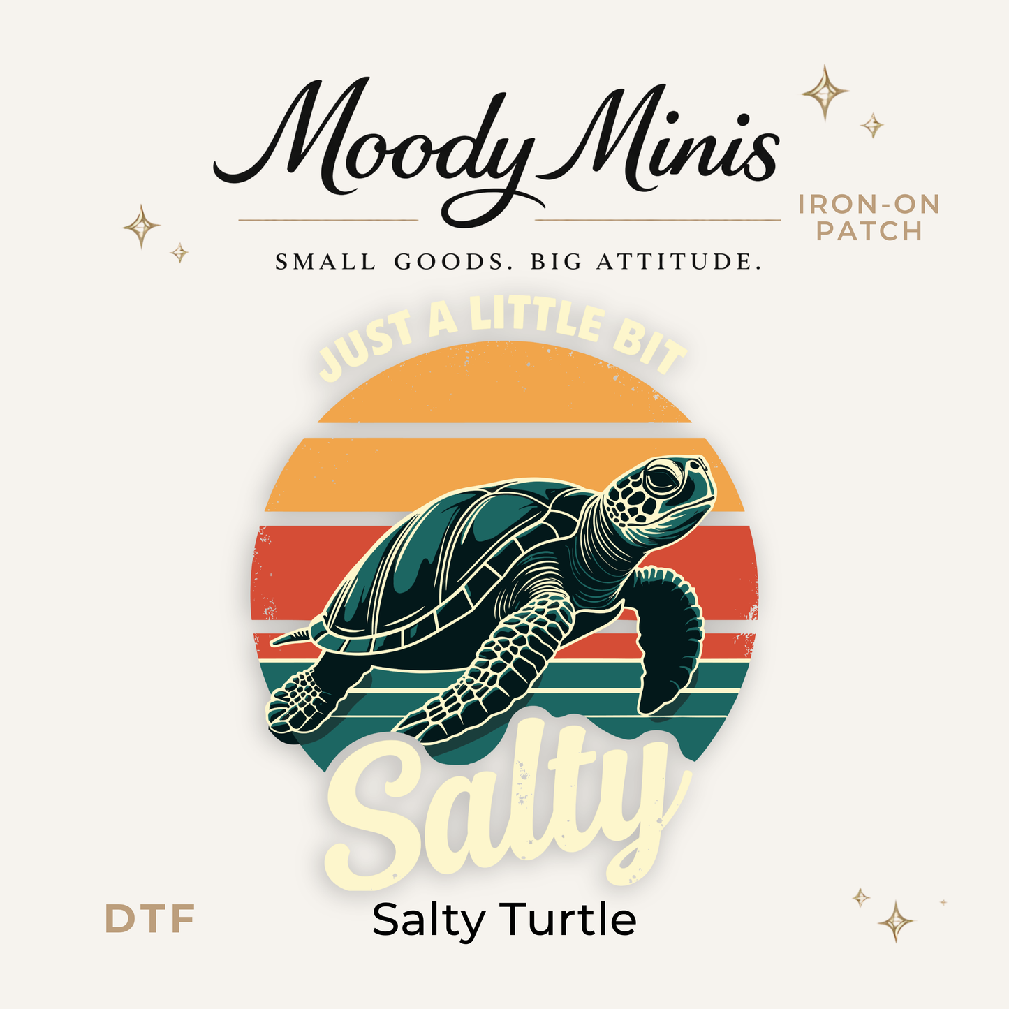 Salty Turtle DTF Patch - RTS/MTO