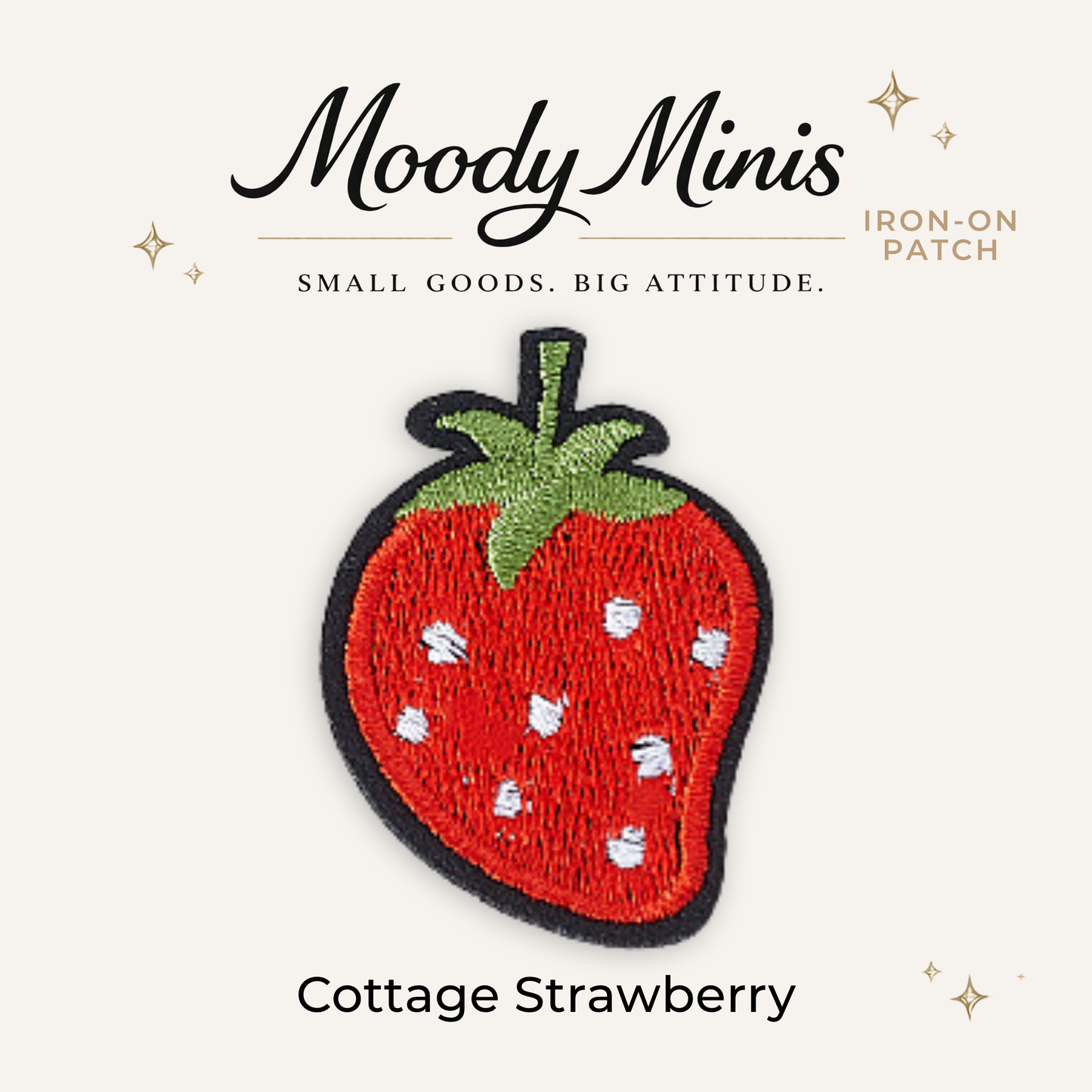 Cottage Strawberry Embroidered Patch