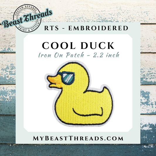 Cool Duck Embroidered Patch- RTS