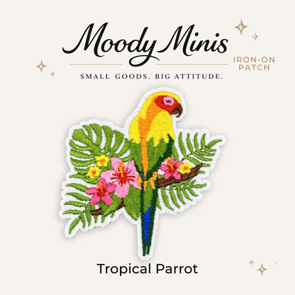 Tropical Parrot Embroidered Patch