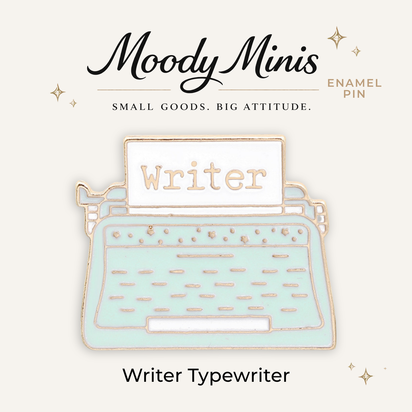 Writer Typewriter Enamel Pin