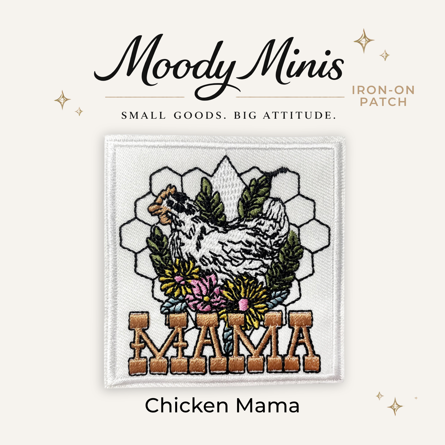 Chicken Mama Embroidered Patch