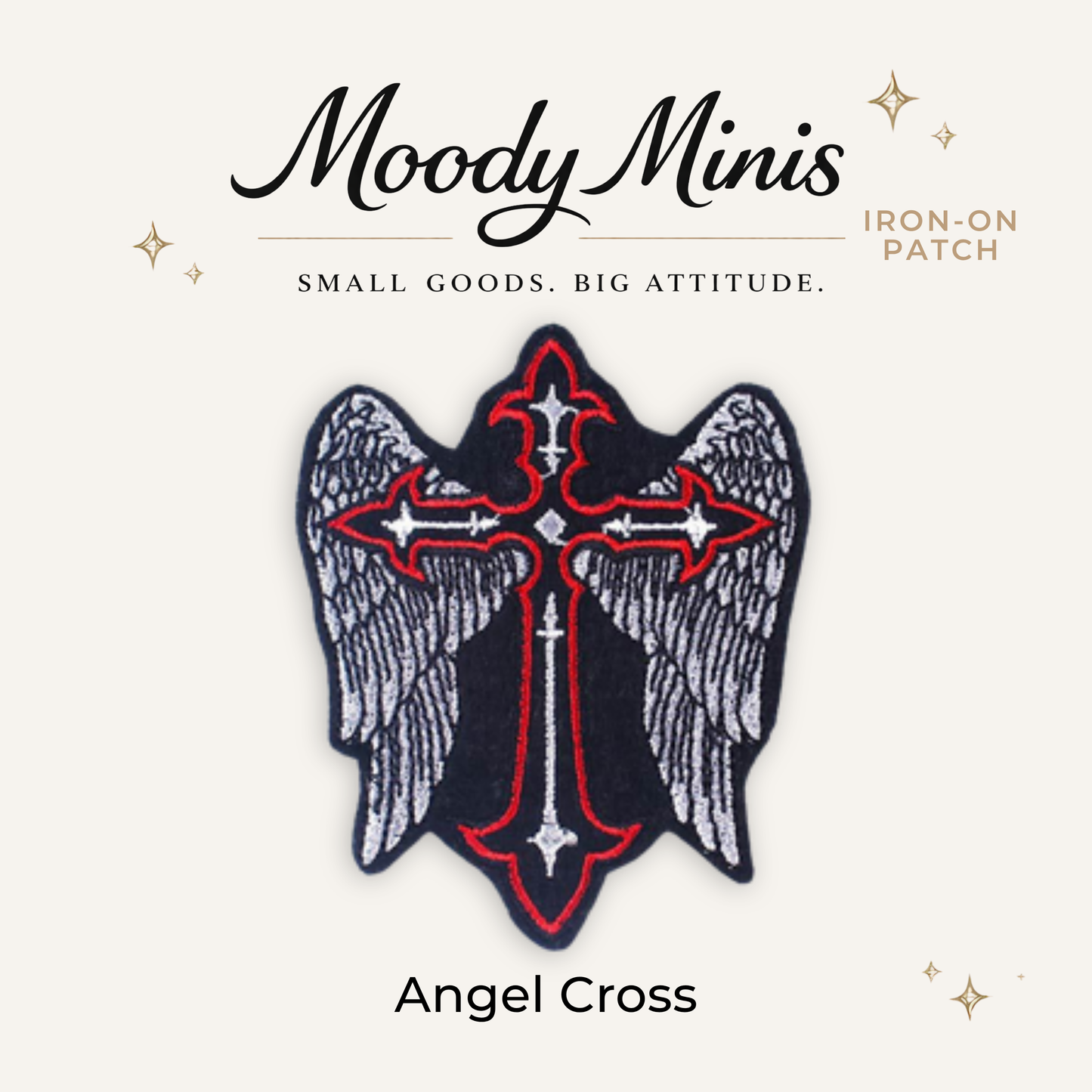 Angel Cross Embroidered Patch