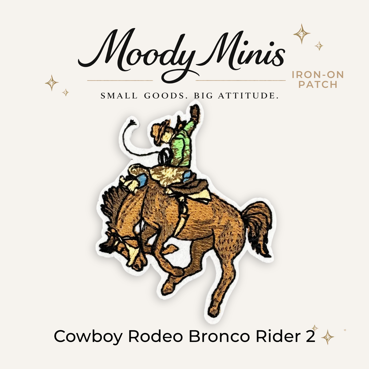 Cowboy Rodeo Bronco Rider 2 Embroidered Patch