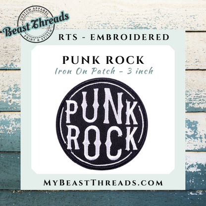 Punk Rock Embroidered Patch - RTS