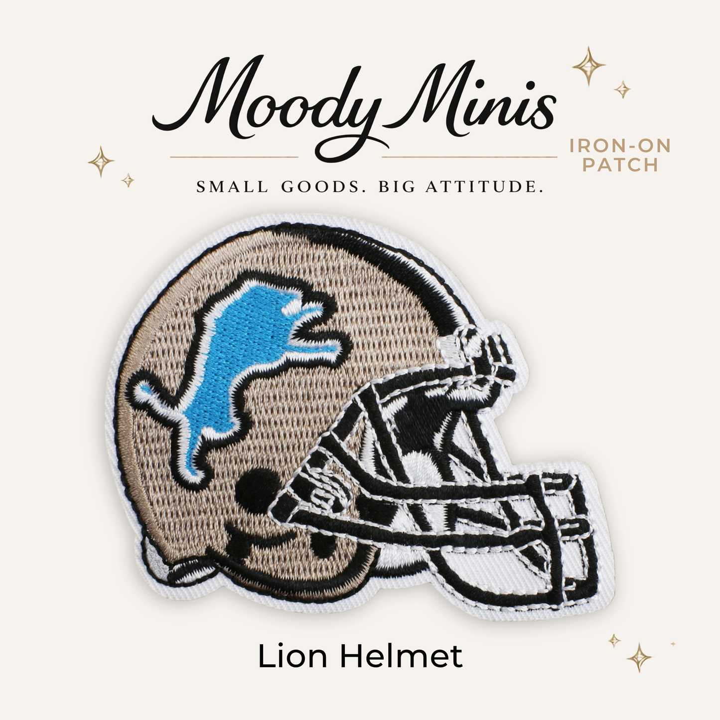 Lion Helmet Embroidered Patch- RTS