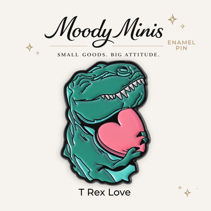 T Rex Love Enamel Pin