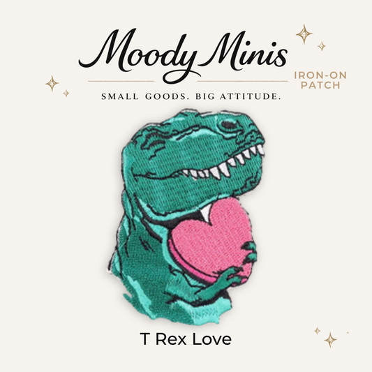 T Rex Love Embroidered Patch- RTS