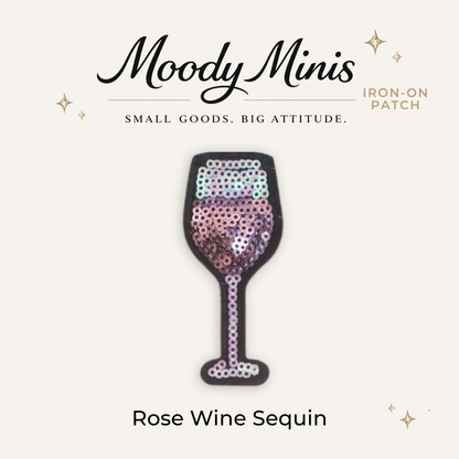 Rose Wine Sequin Patch