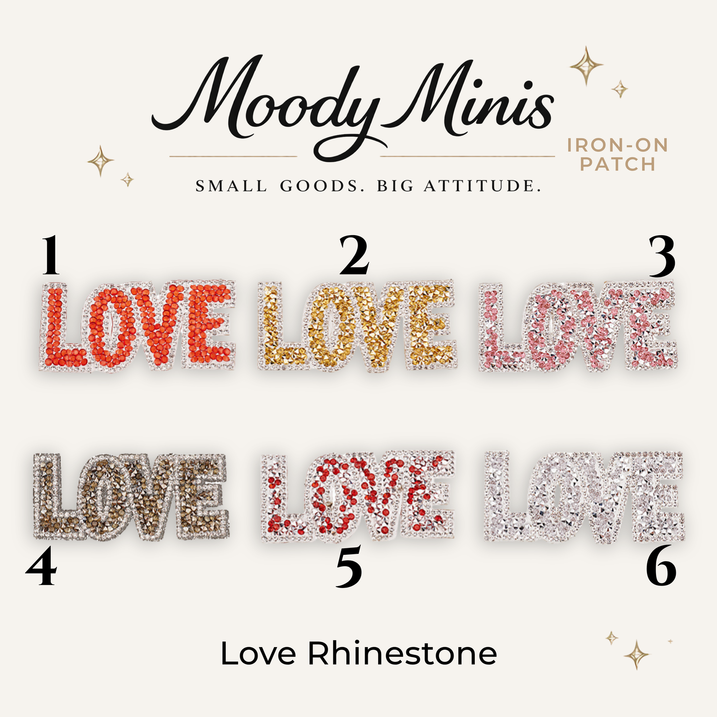 Love Rhinestone Patch- RTS