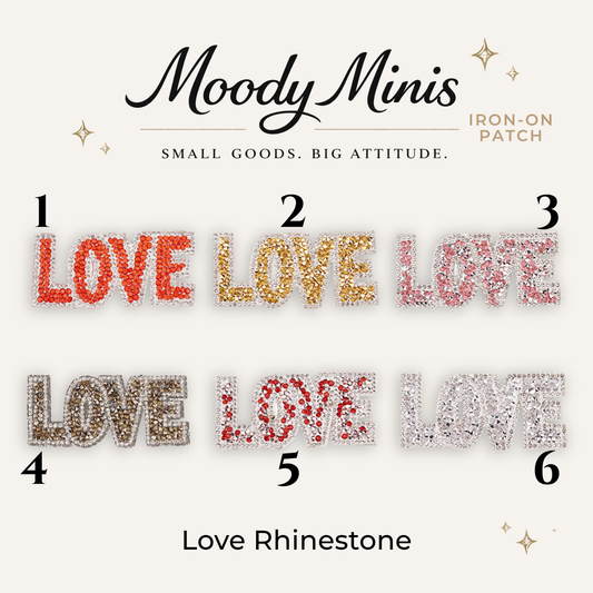 Love Rhinestone Patch- RTS