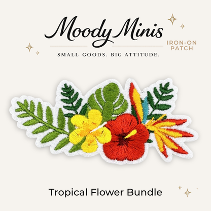 Tropical Flower Bundle Embroidered Patch