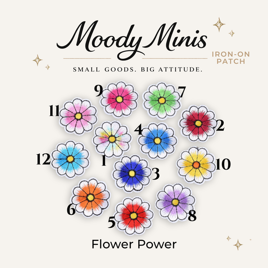 Flower Power Embroidered Patch- RTS