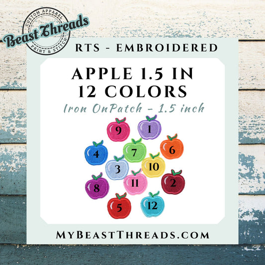 Apple 1.5 in Embroidered Patch- RTS