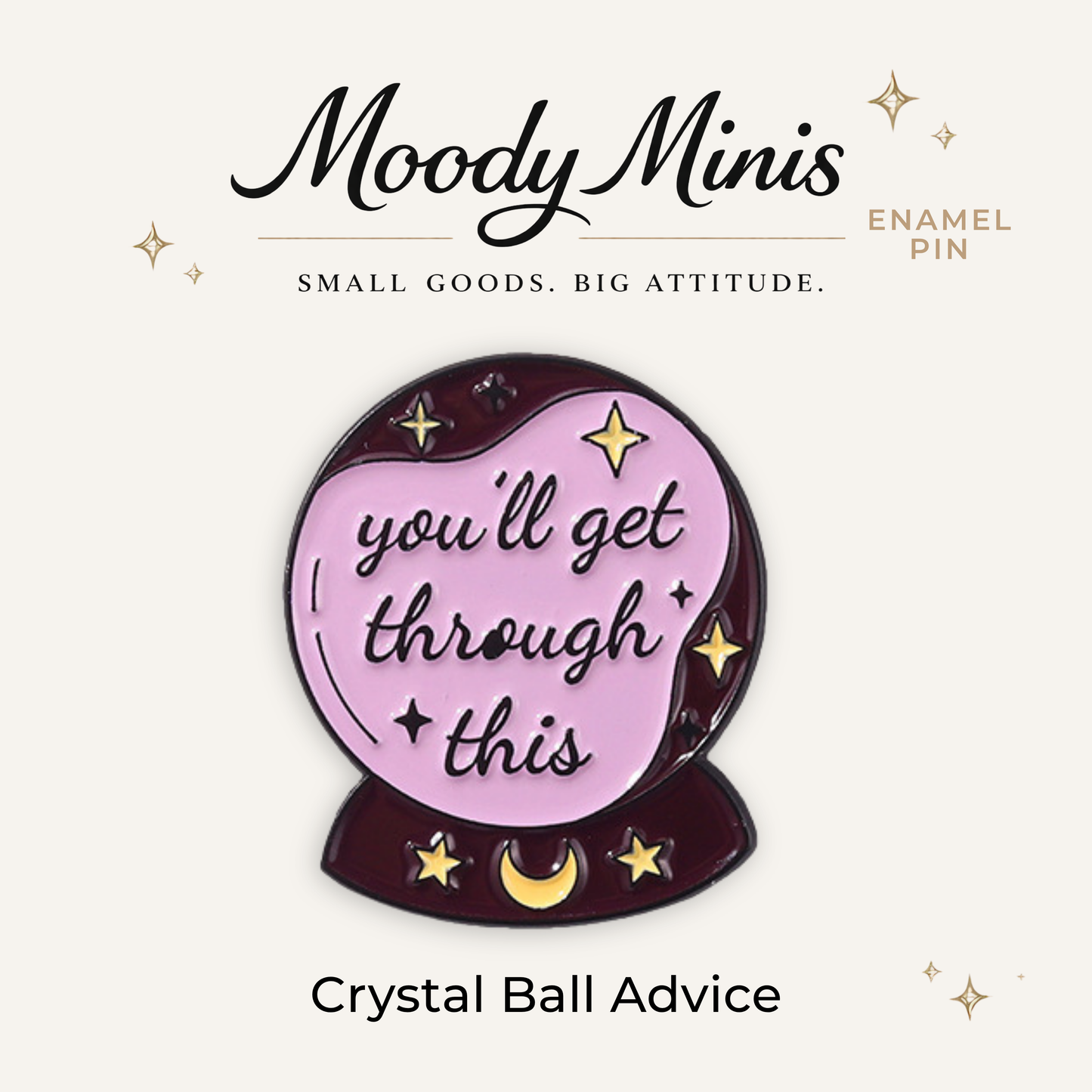 Crystal Ball Advice Enamel Pin