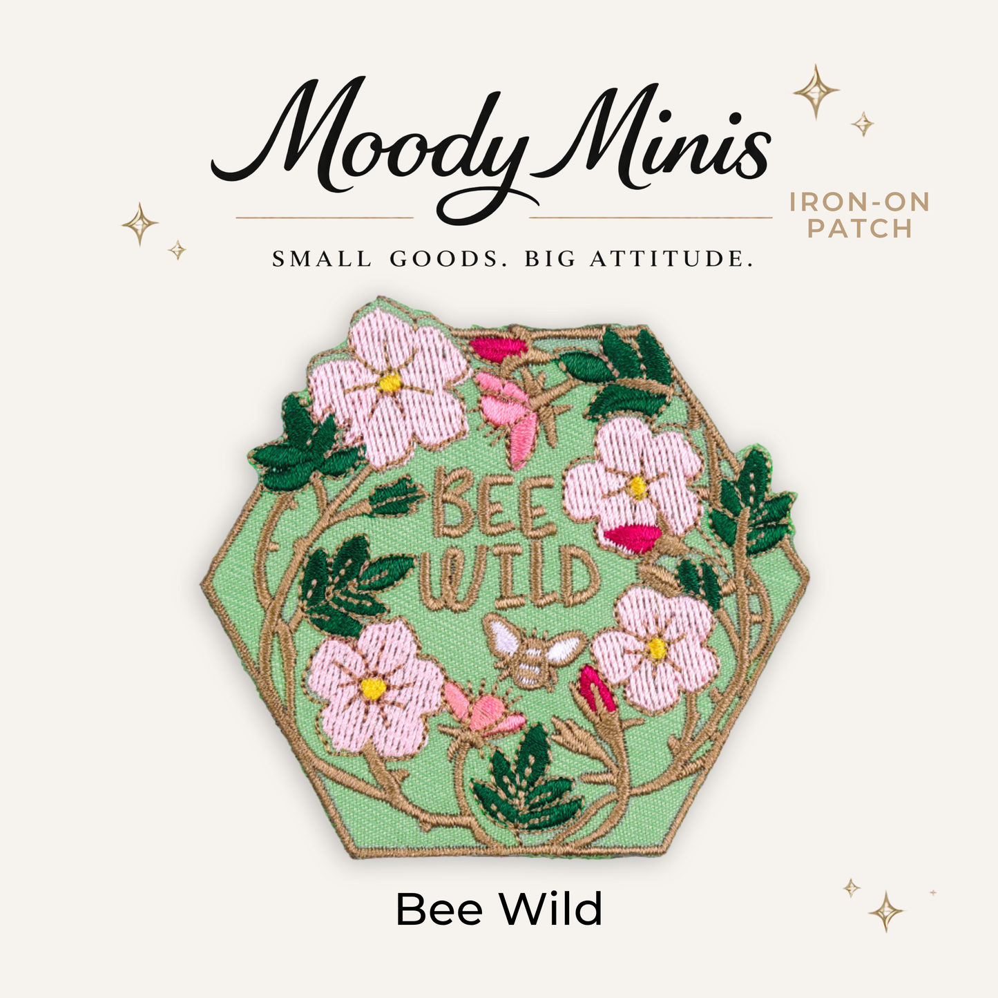 Bee Wild Embroidered Patch- RTS