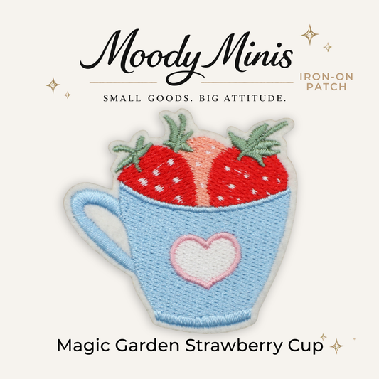 Magic Garden Strawberry Cup Embroidered Patch