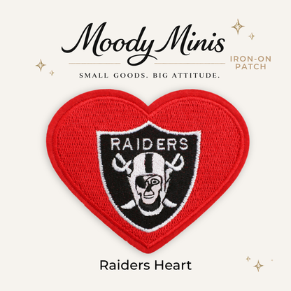 Raiders Heart Embroidered Patch- RTS