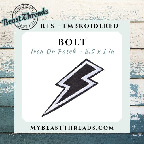 Bolt Embroidered Patch- RTS