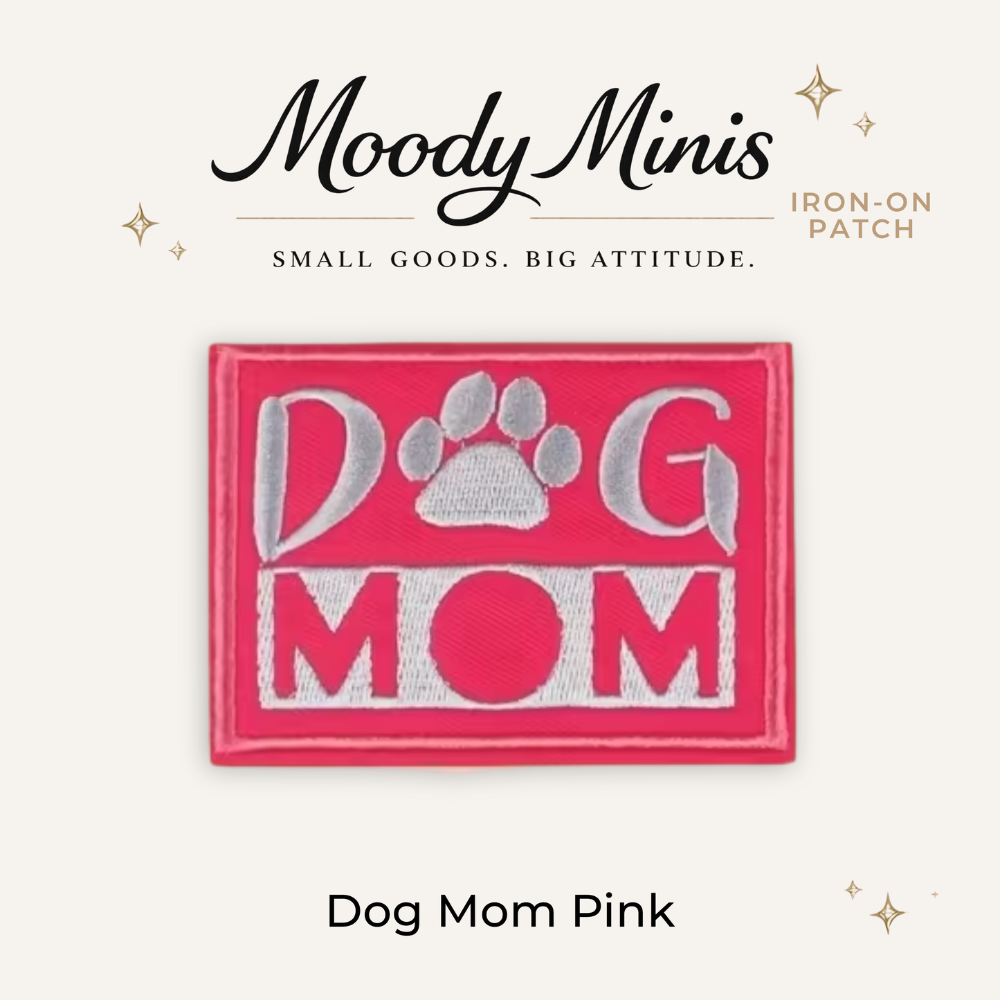Dog Mom Embroidered Patch