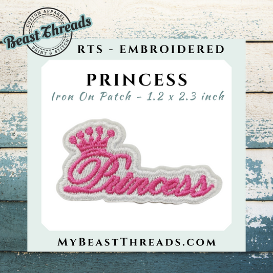 Princess Embroidered Patch- RTS