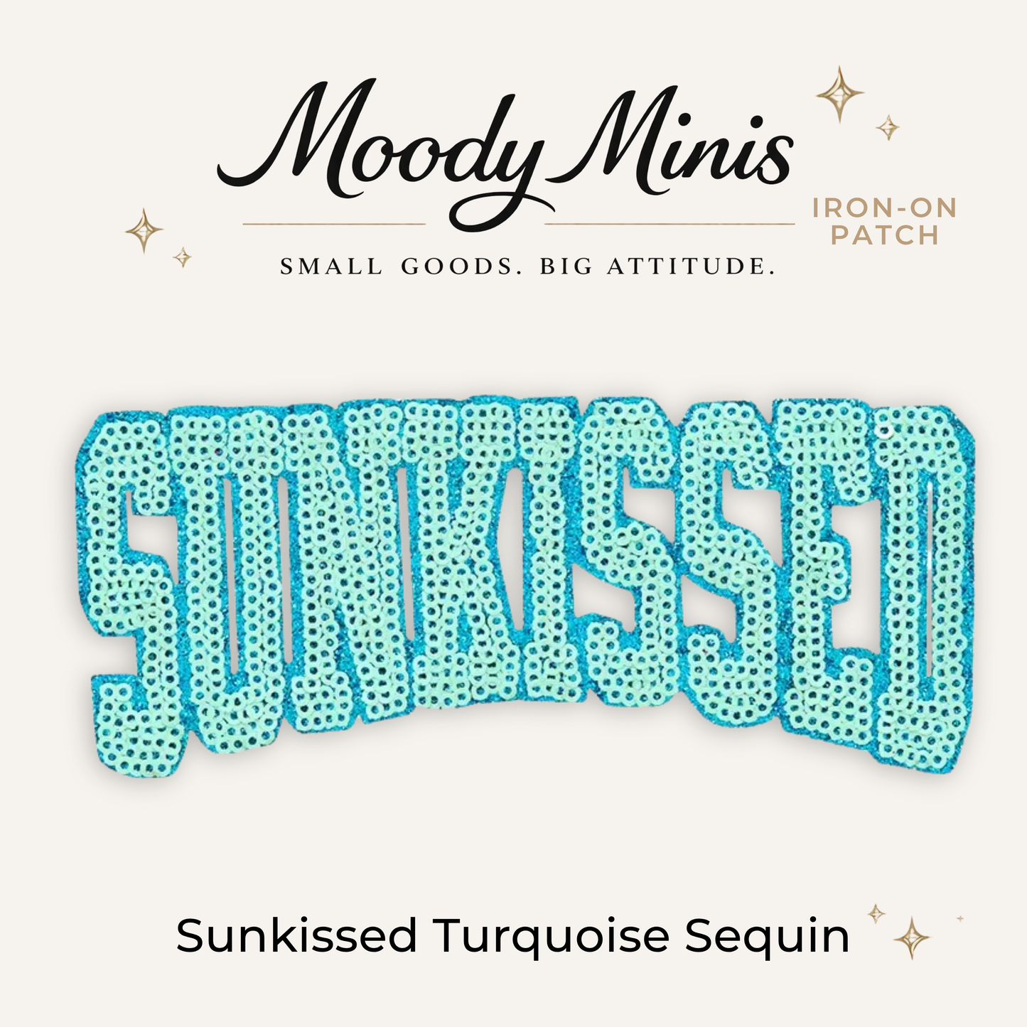 Sunkissed Turquoise Sequin Embroidered Patch