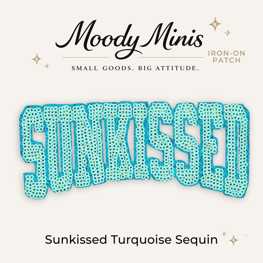 Sunkissed Turquoise Sequin Embroidered Patch