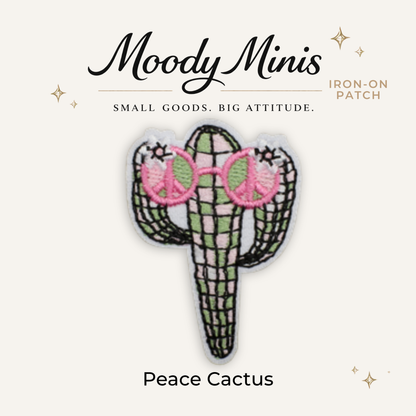 Peace Cactus Embroidered Patch- RTS