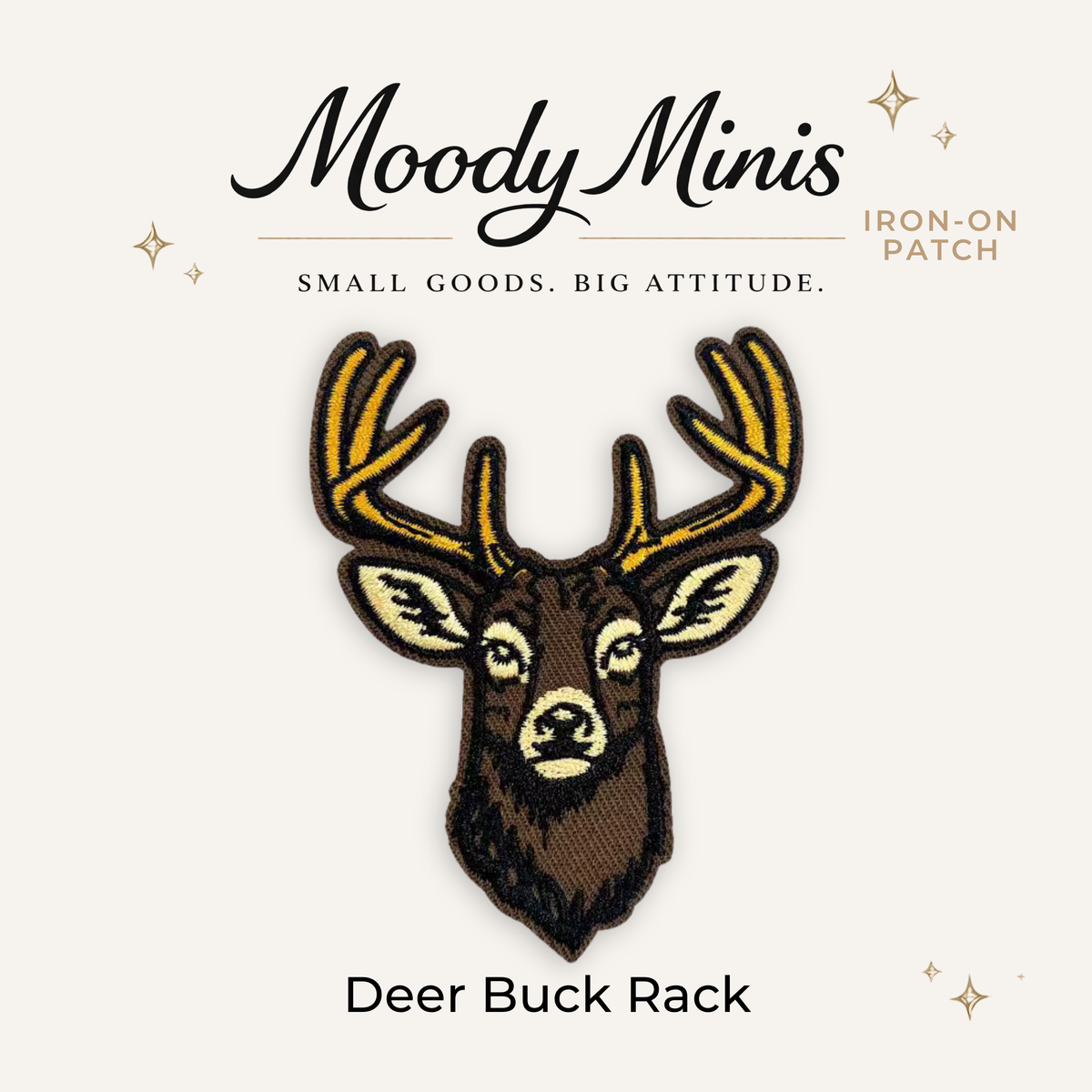 Deer Buck Rack Embroidered Patch