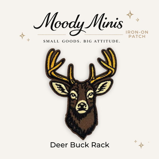 Deer Buck Rack Embroidered Patch