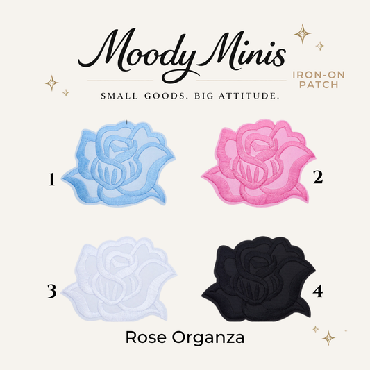 Rose Organza Embroidered Patch- RTS