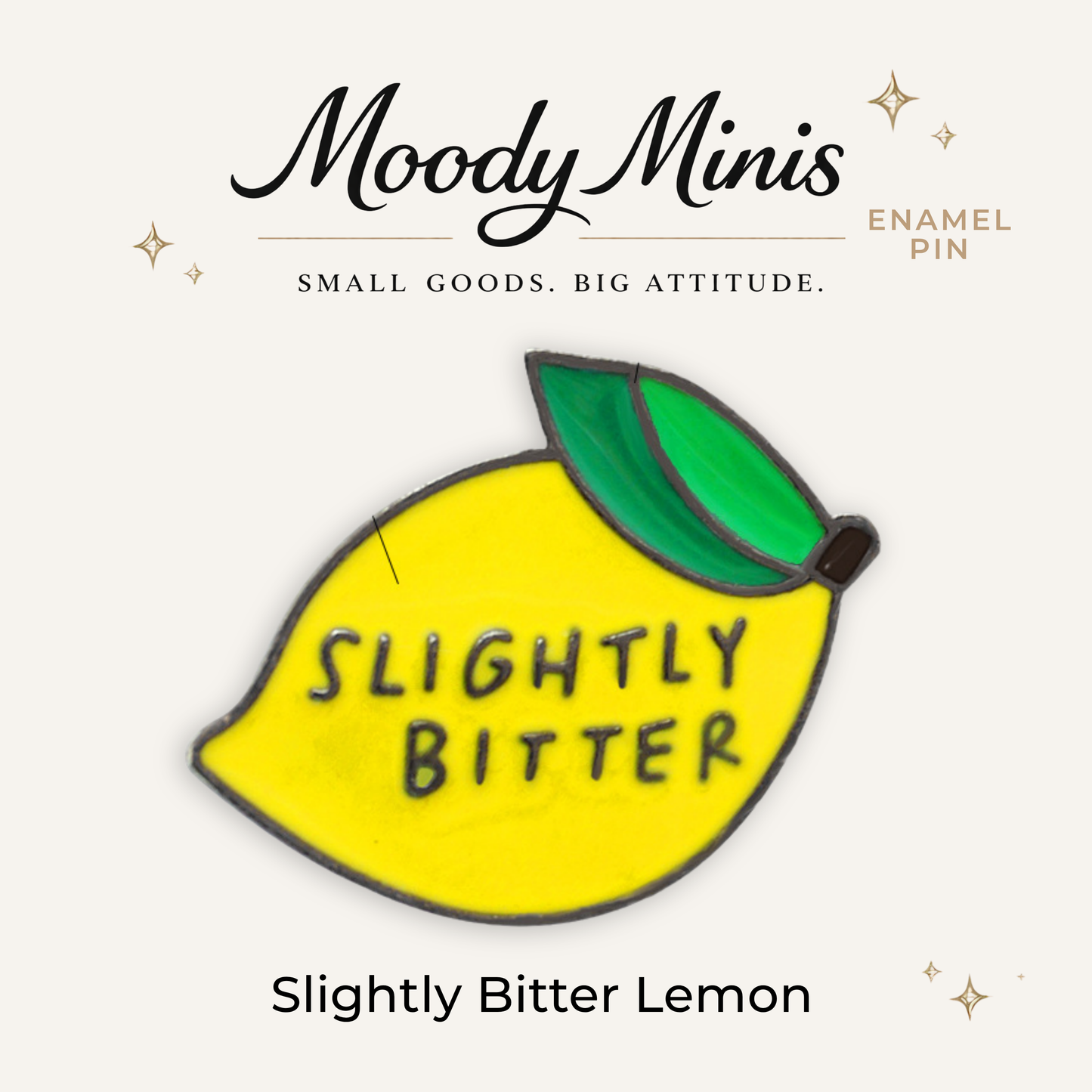 Slightly Bitter Lemon Enamel Pin