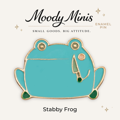 Stabby Frog Enamel Pin