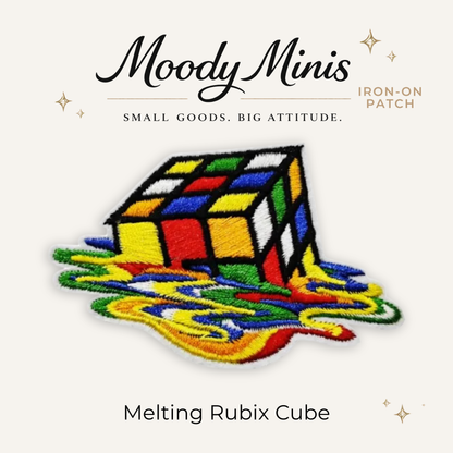 Melting Rubix Cube Embroidered Patch