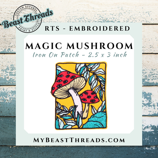 Magic Mushroom Embroidered Patch