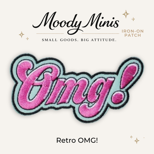 Retro OMG! Embroidered Patch- RTS