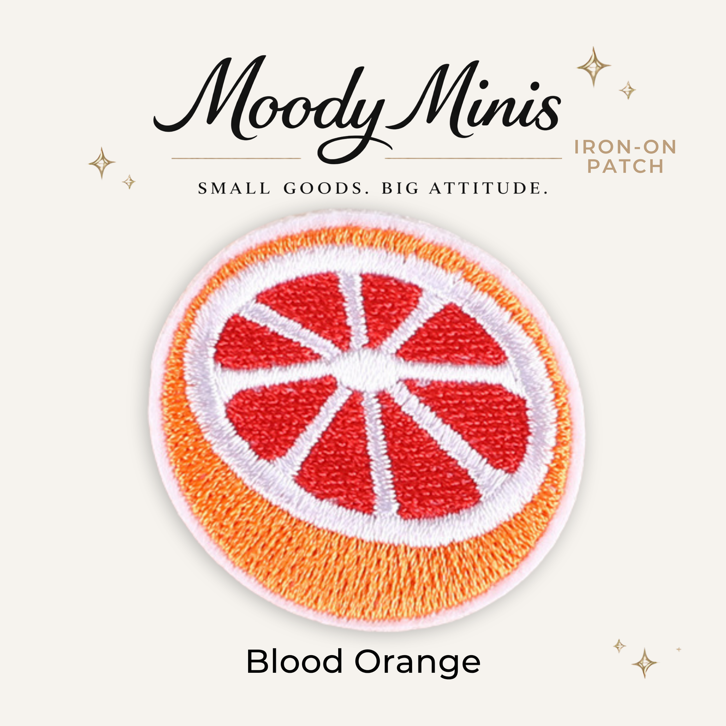 Blood Orange Embroidered Patch- RTS
