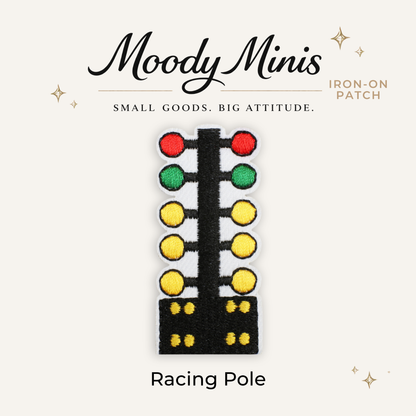 Race Pole Embroidered Patch- RTS