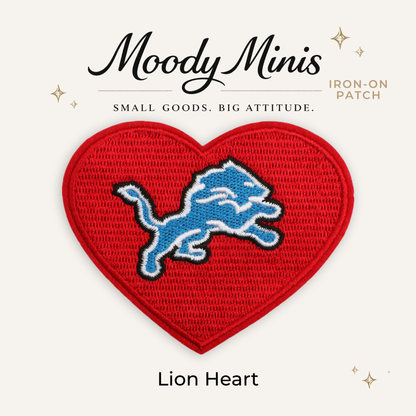 Lion Heart Embroidered Patch- RTS