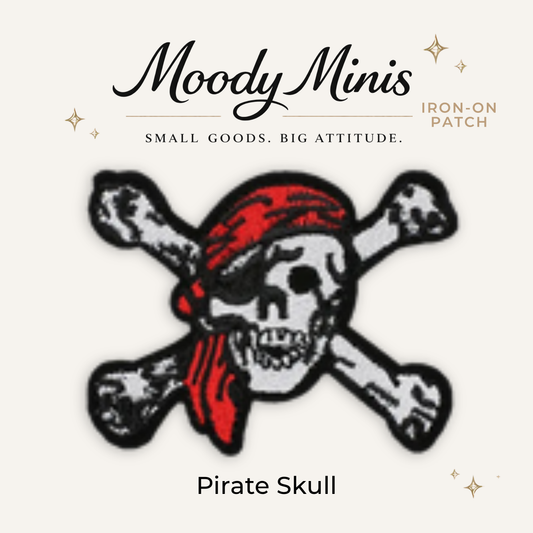 Pirate Skull Embroidered Patch- RTS