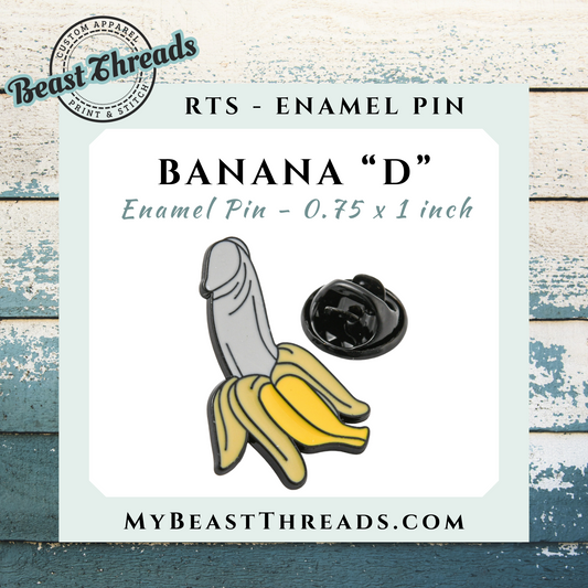 Banana "D" Enamel Pin