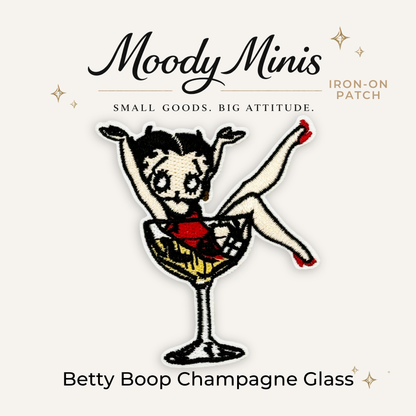 Betty Boop Champagne Embroidered Patch