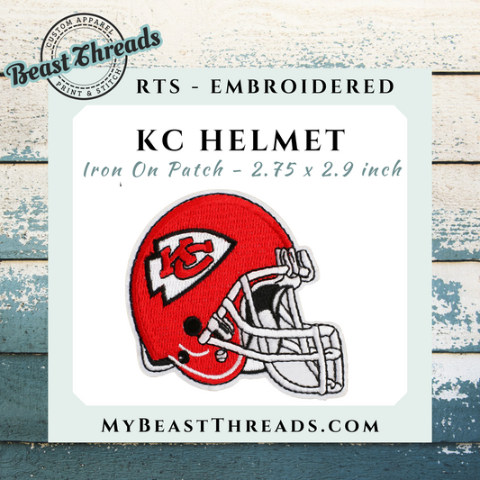 KC Helmet Embroidered Patch- RTS